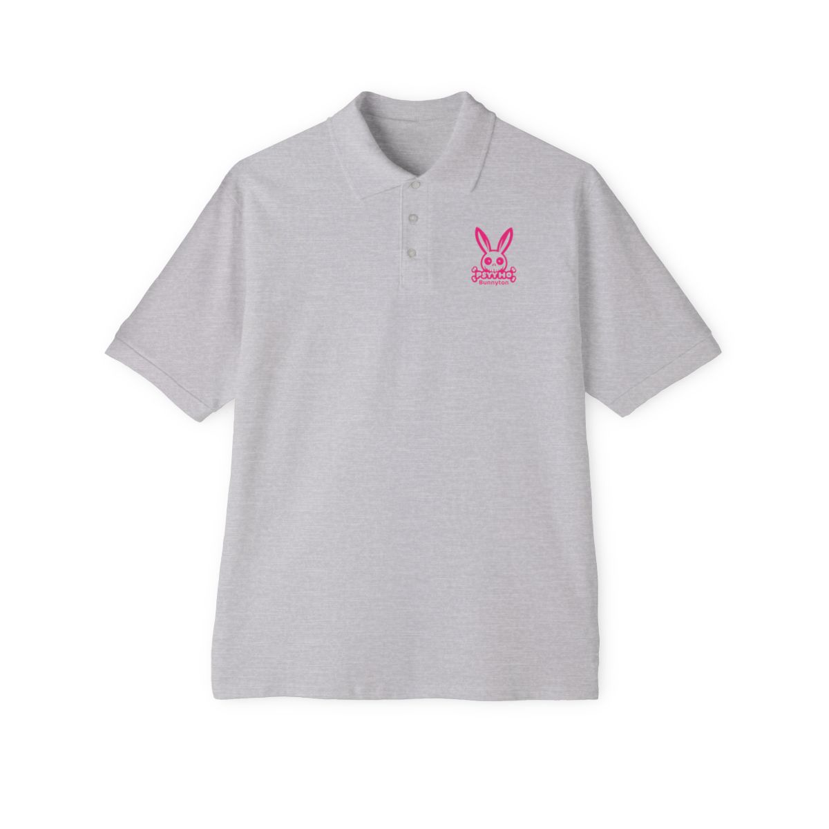 Men's Piqué Polo PSYYHO BUNNYTON Pink Logo