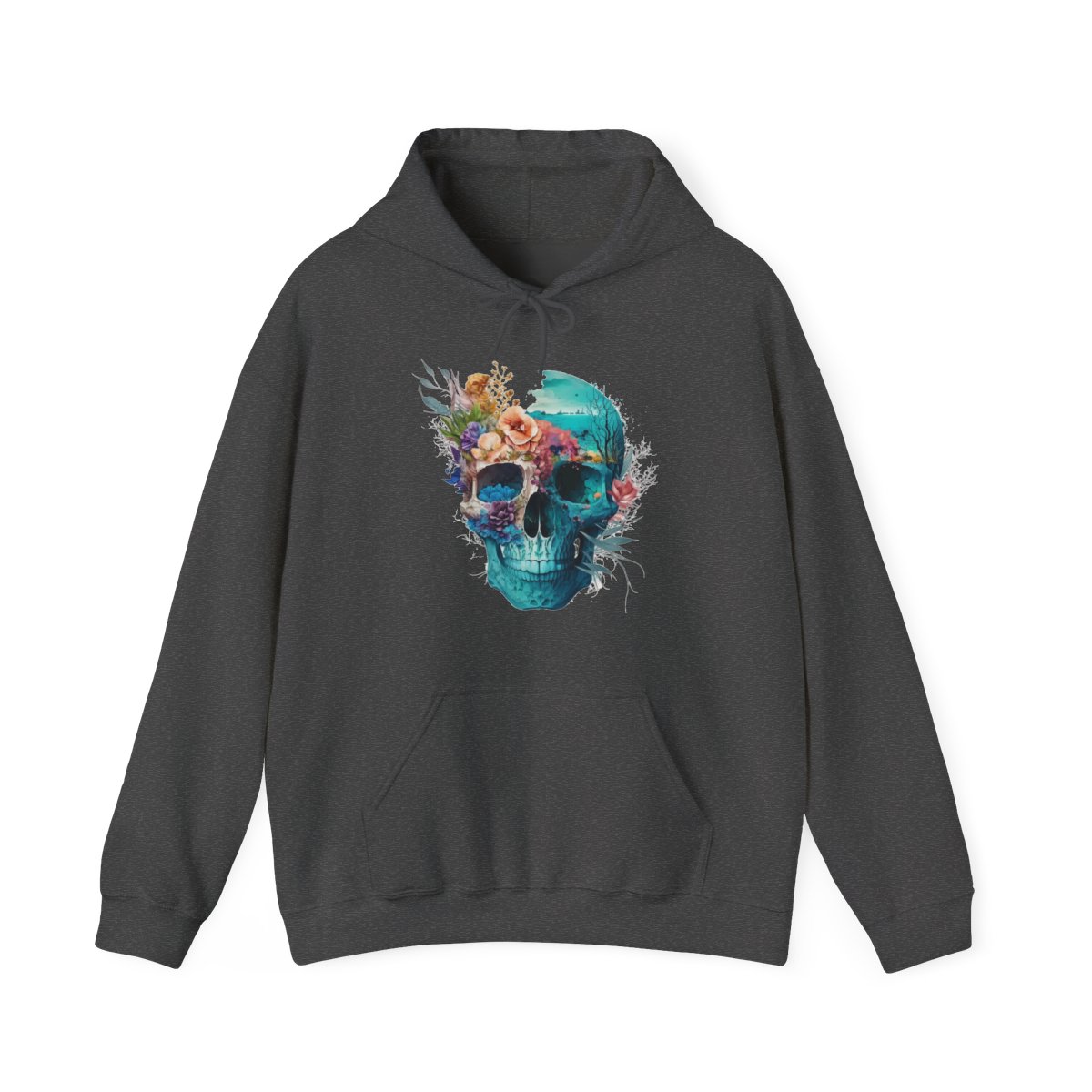 Colorful Skull Hoodie Unisex Heavy Blend Hooded Sweatshirt