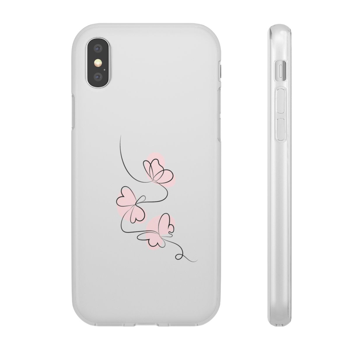 Butterfly Line Art Case Flexi Aesthetic Minimalist Cover for iPhone and Samsung
