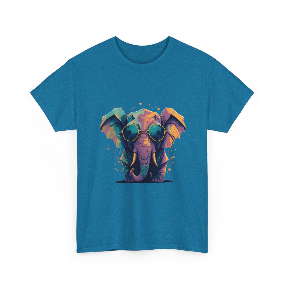 Unisex Heavy Cotton Tee, colorful t-shirt, elephant watercolors t-shirt