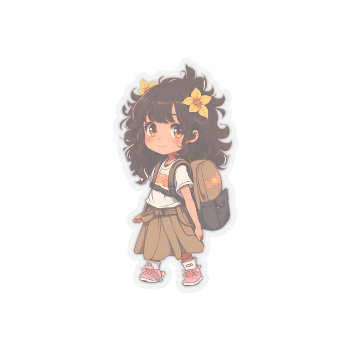 Kiss-Cut Stickers, cute doll stickers, aesthetic stickers, trendy stickers