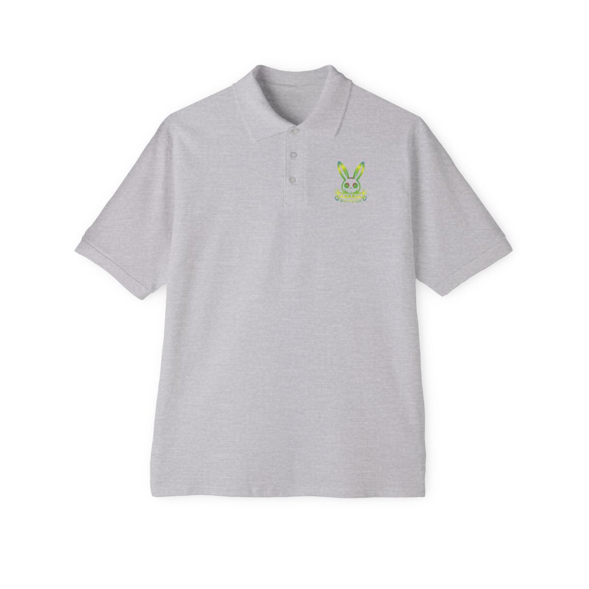 Men's Piqué Polo PSYYHO BUNNYTON Neon Yellow Logo