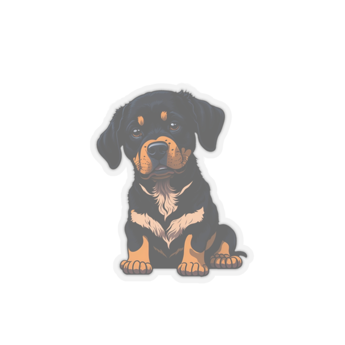 Kiss-Cut Stickers, litter dog Rottweiler stickers, aesthetic stickers, trendy