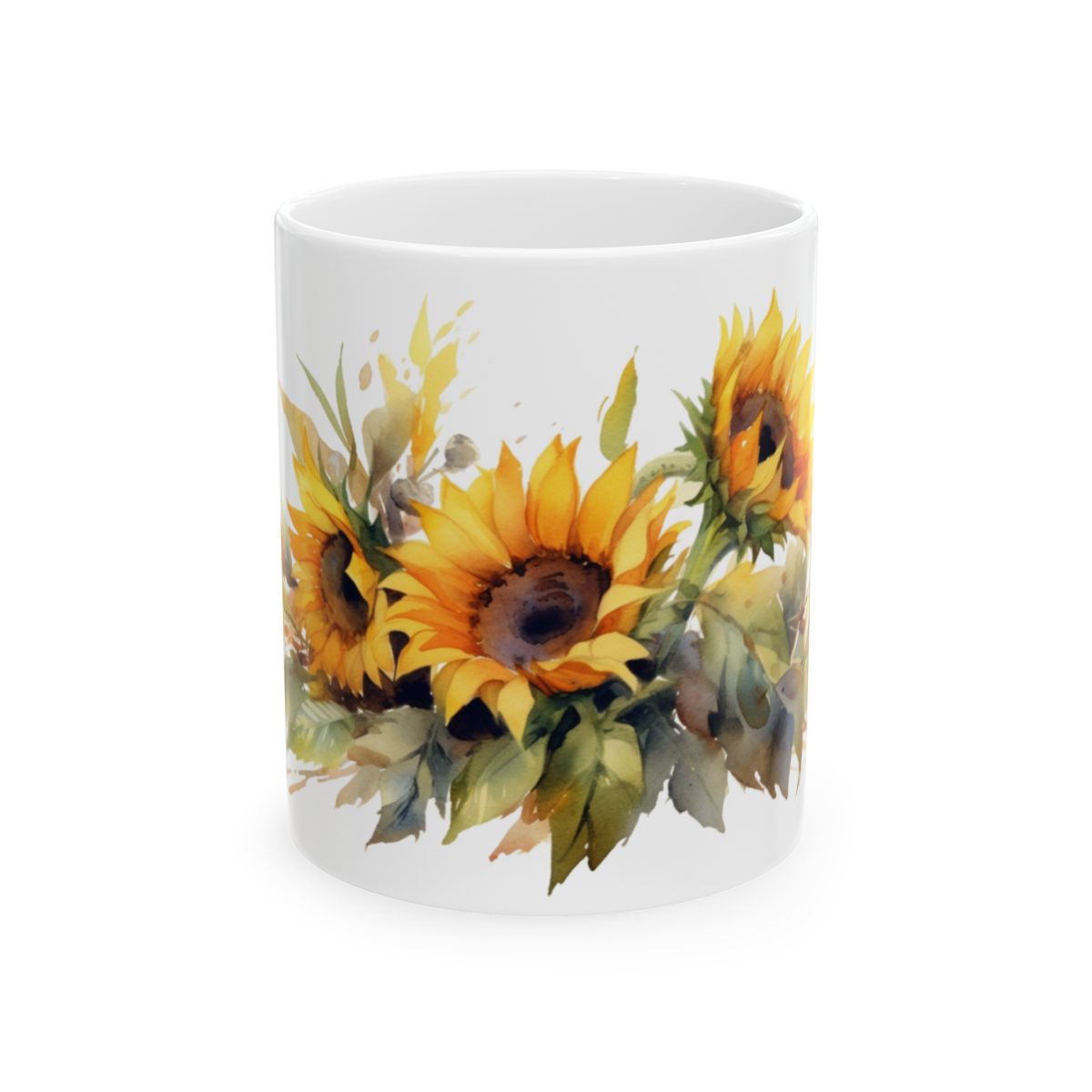 Ceramic Mug 11oz, Sunflowers Mug - Father's Day Gift - Mother's Day Gift