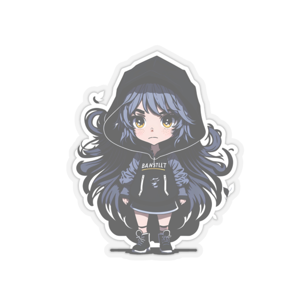 Kiss-Cut Stickers, cute litter doll stickers, litter powerful girl sticker