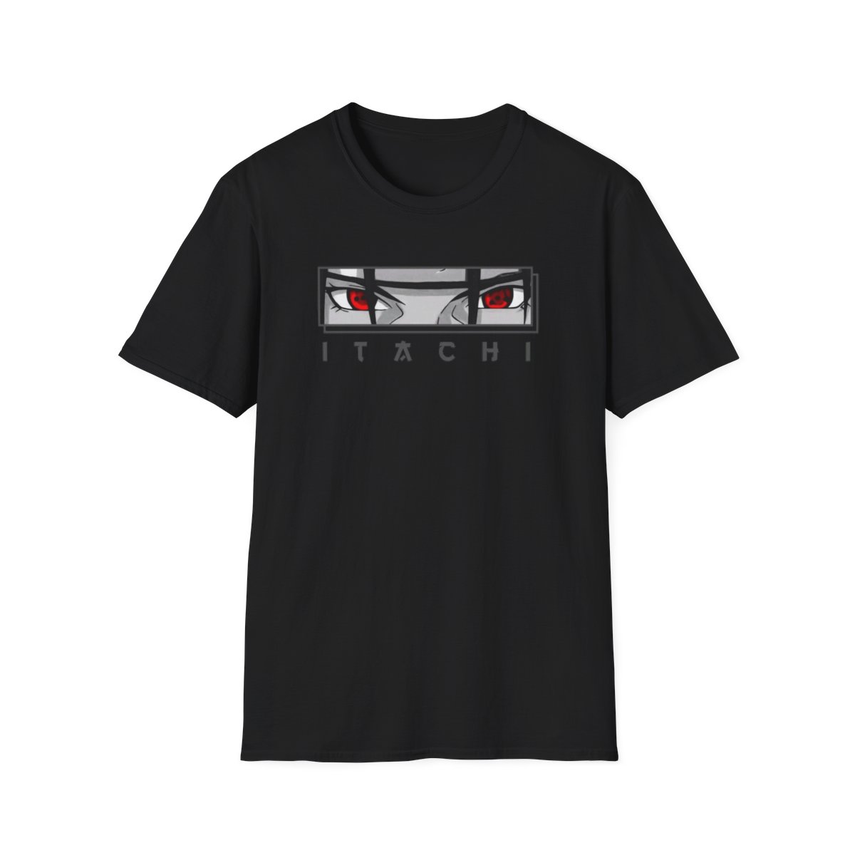 Unisex JL Anime T-Shirt Softstyle Back & Front Printed - Itachi