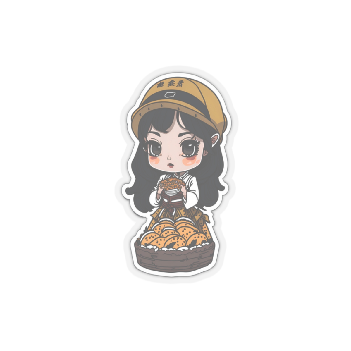 Kiss-Cut Stickers, cute litter doll stickers, aesthetic stickers, trendy