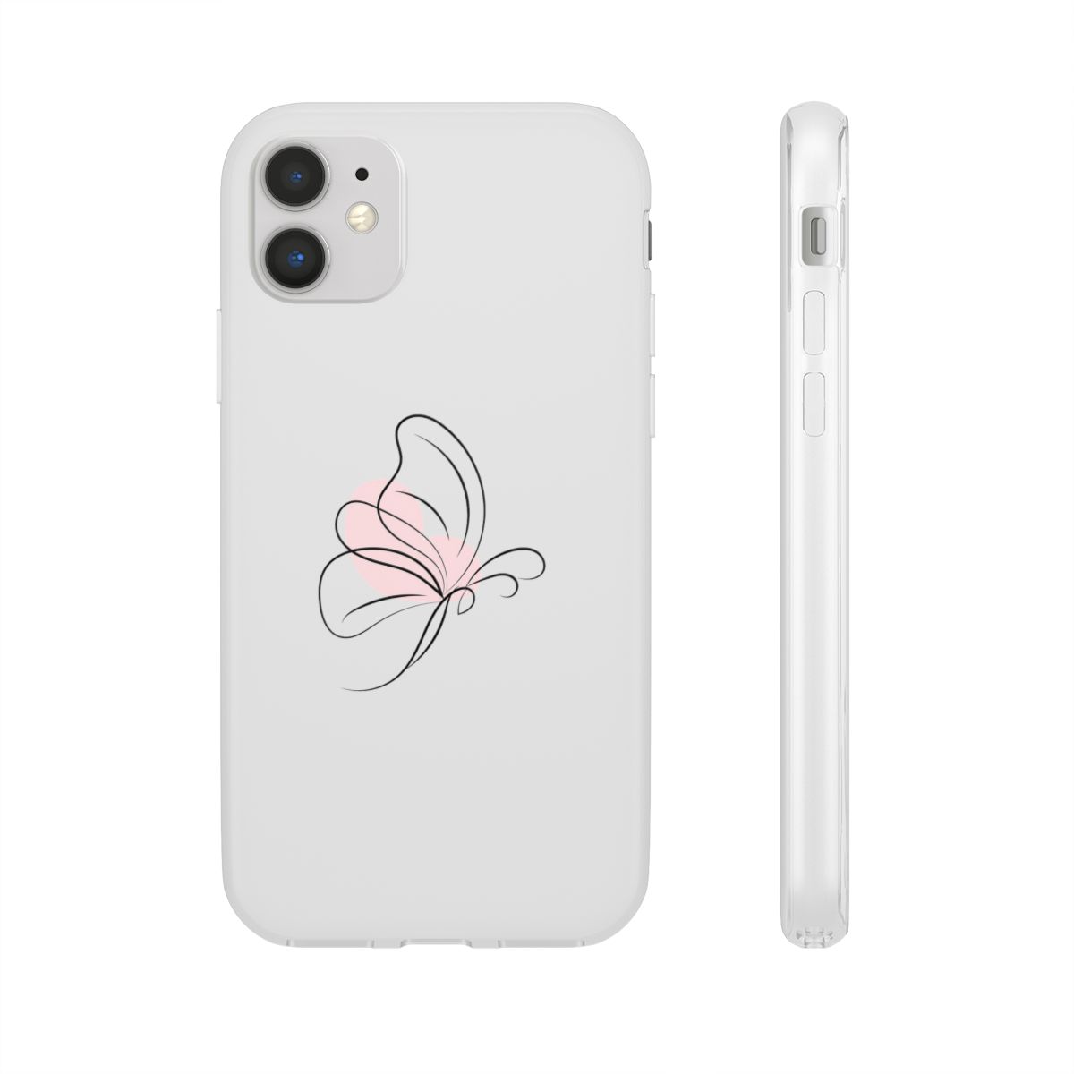 Butterfly Line Art Case Flexi Aesthetic Minimalist Cover for iPhone and Samsung