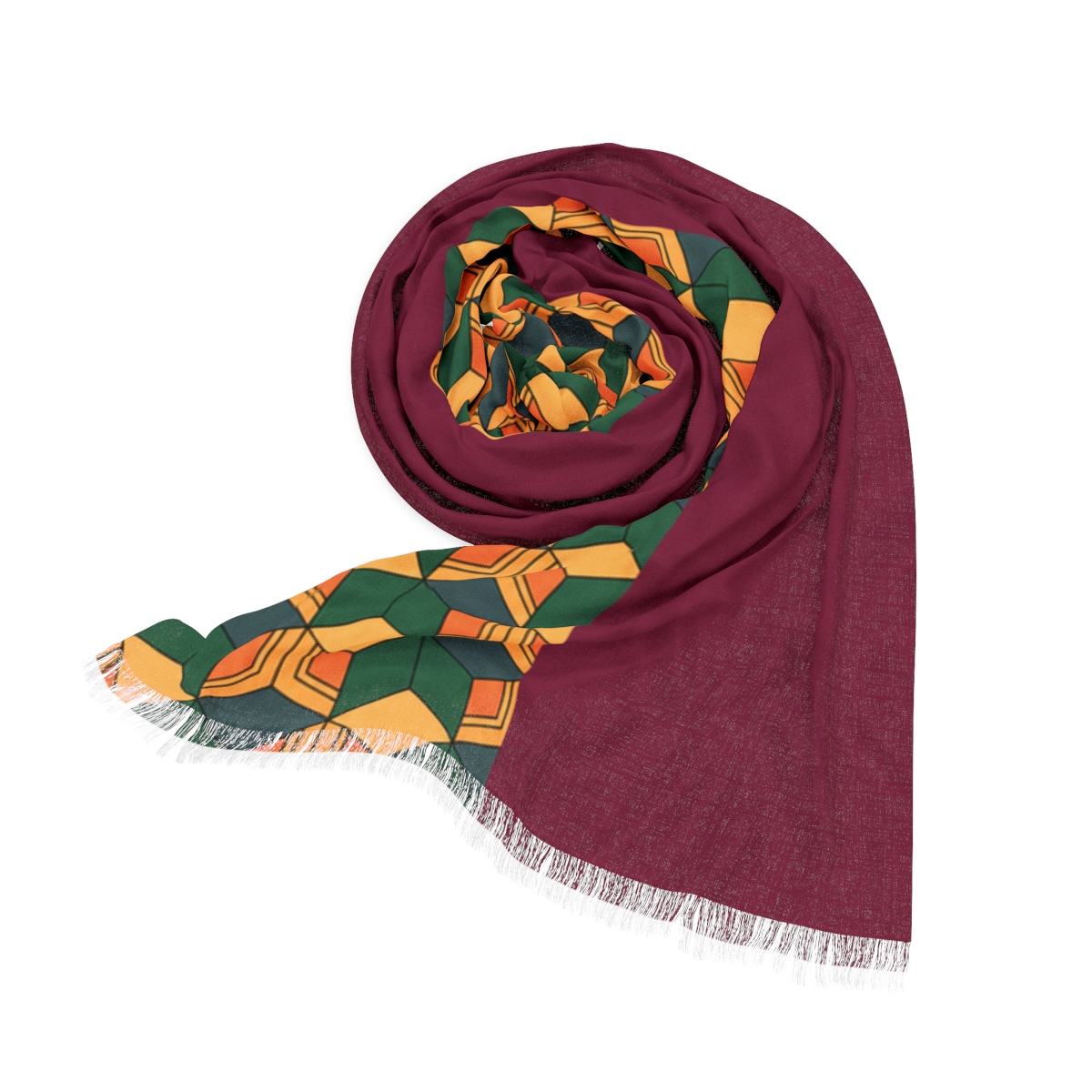 Lightweight Anime Scarf Vibrant Japanese-Inspired Design Soft, Semi-Translucent, Perfect for Conventions & Everyday Giyu Tomioka Style