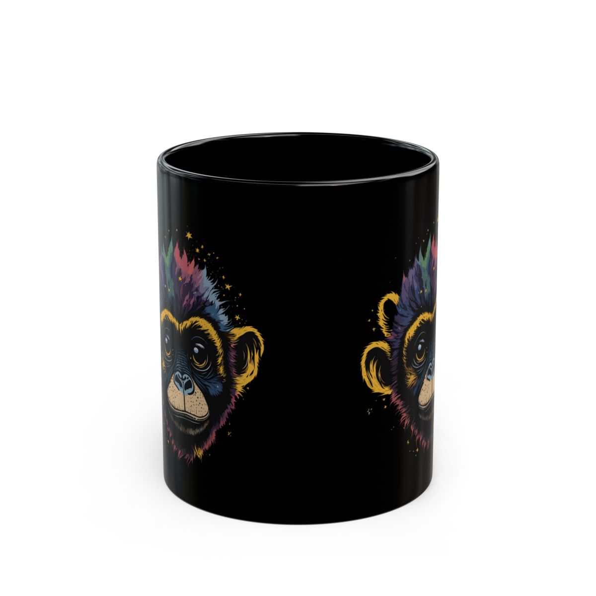 Rare Colorful Gorilla Grin 11oz and 12 oz Black Mug