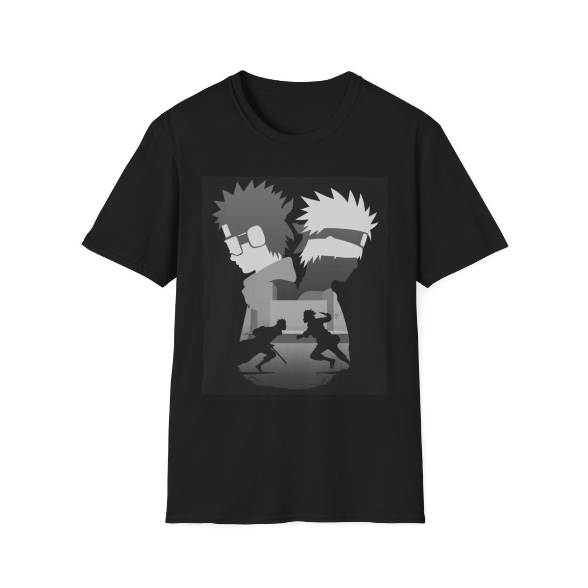 Unisex JL Anime T-Shirt Softstyle - Obito vs Kakashi