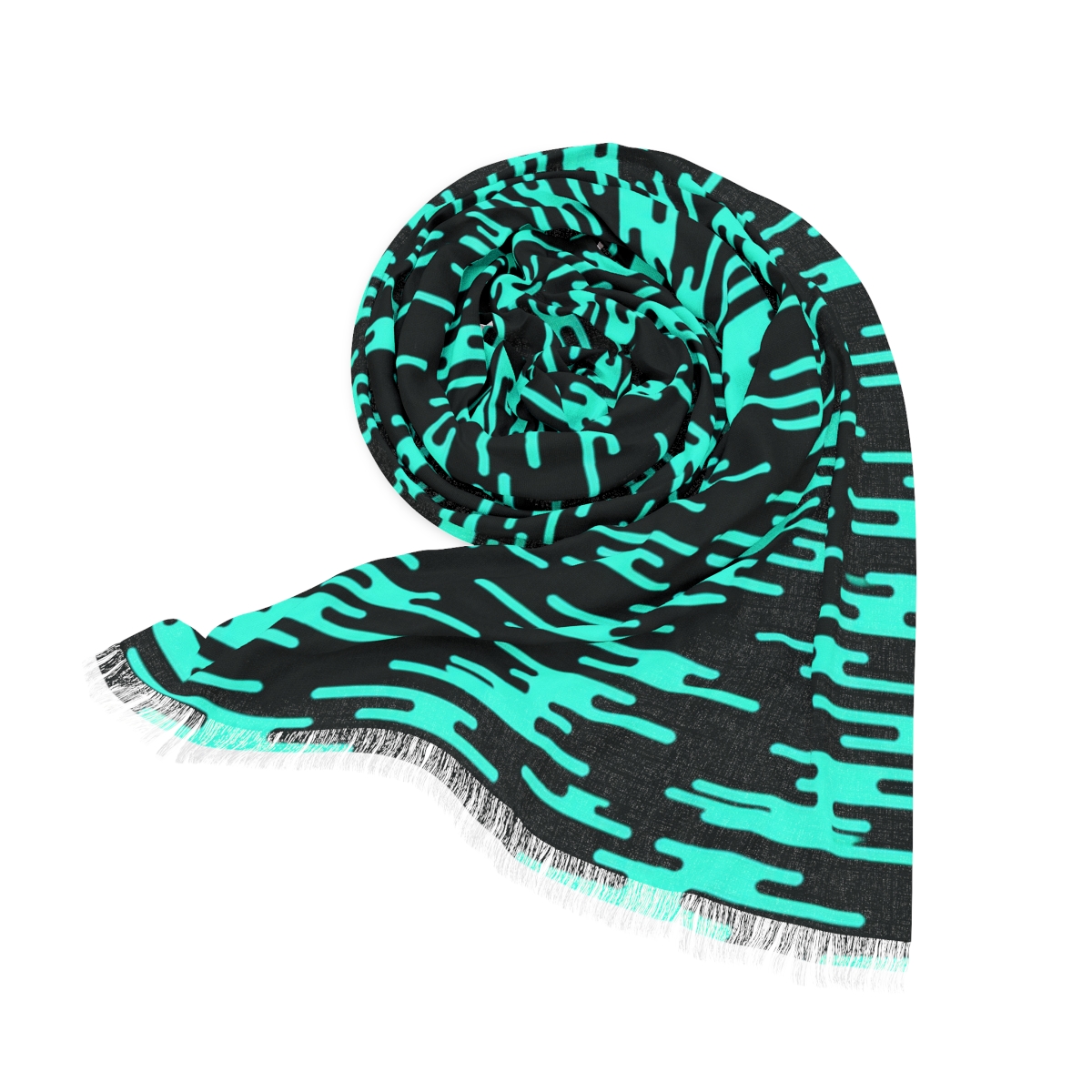Lightweight Anime Scarf Vibrant Japanese-Inspired Design Soft, Semi-Translucent, Perfect for Conventions & Everyday Tokito Dark Style