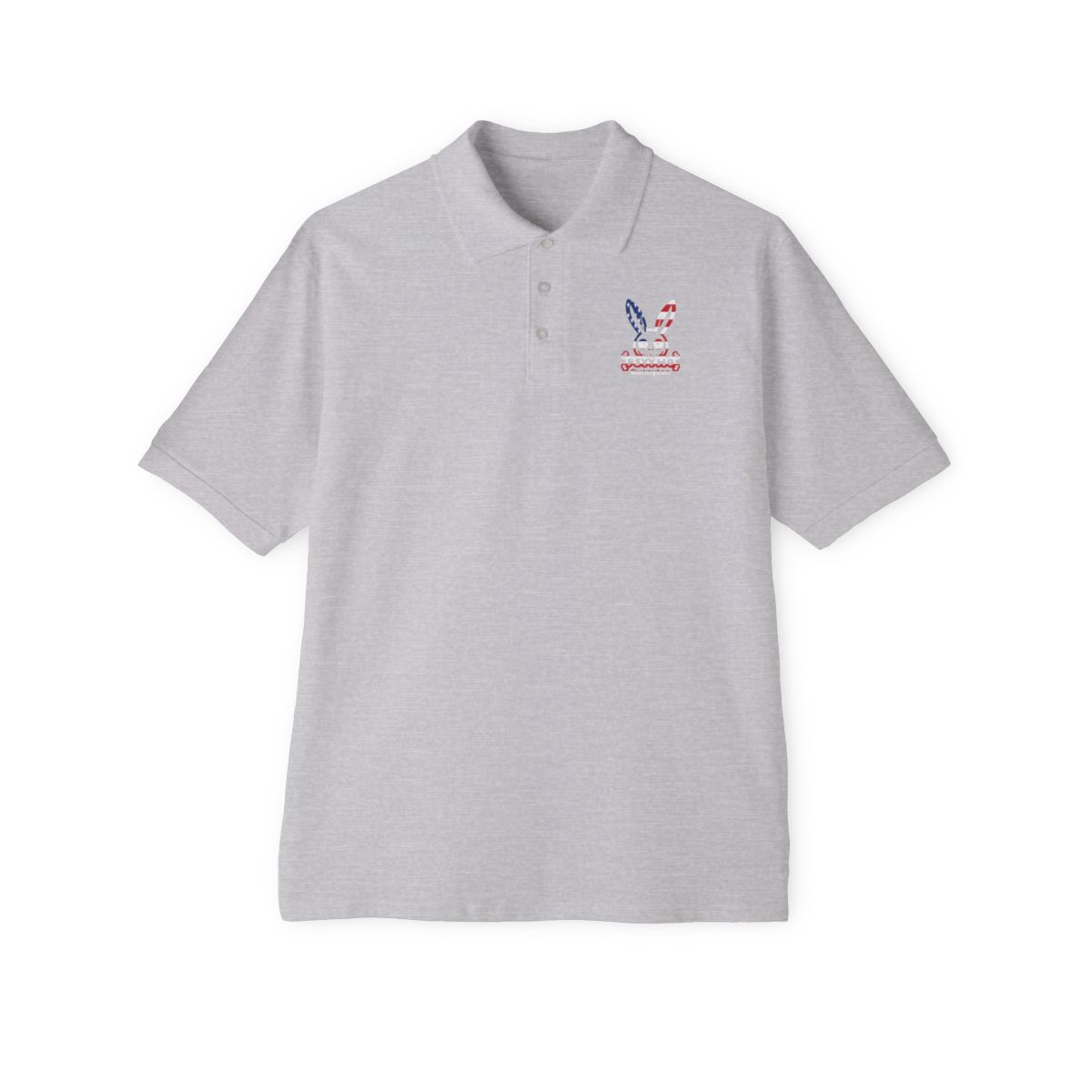 Men's Piqué Polo PSHYYHO BUNNYTON US Flag in Logo