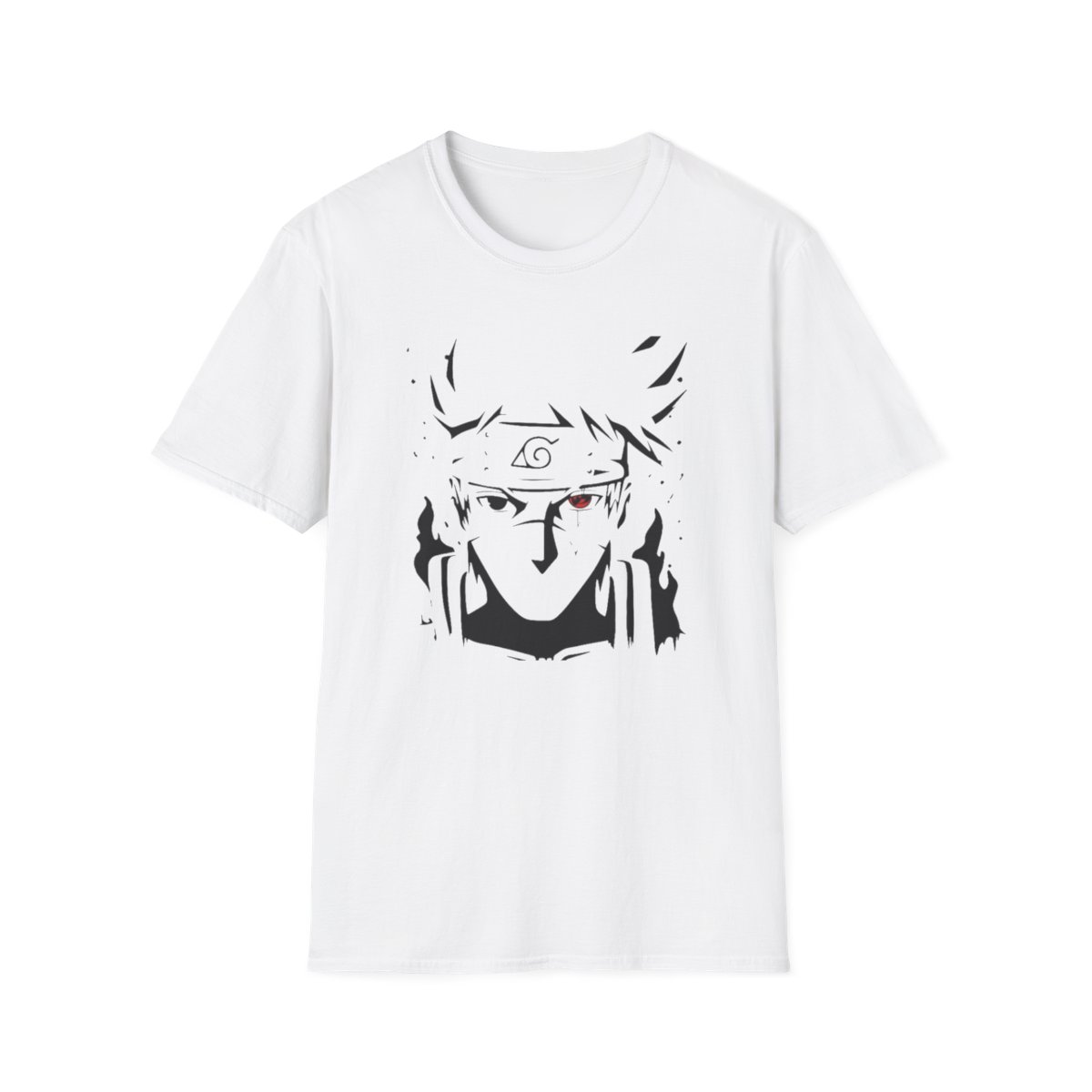 Unisex JL Anime T-Shirt Softstyle Back & Front Printed - Hatake Kakashi