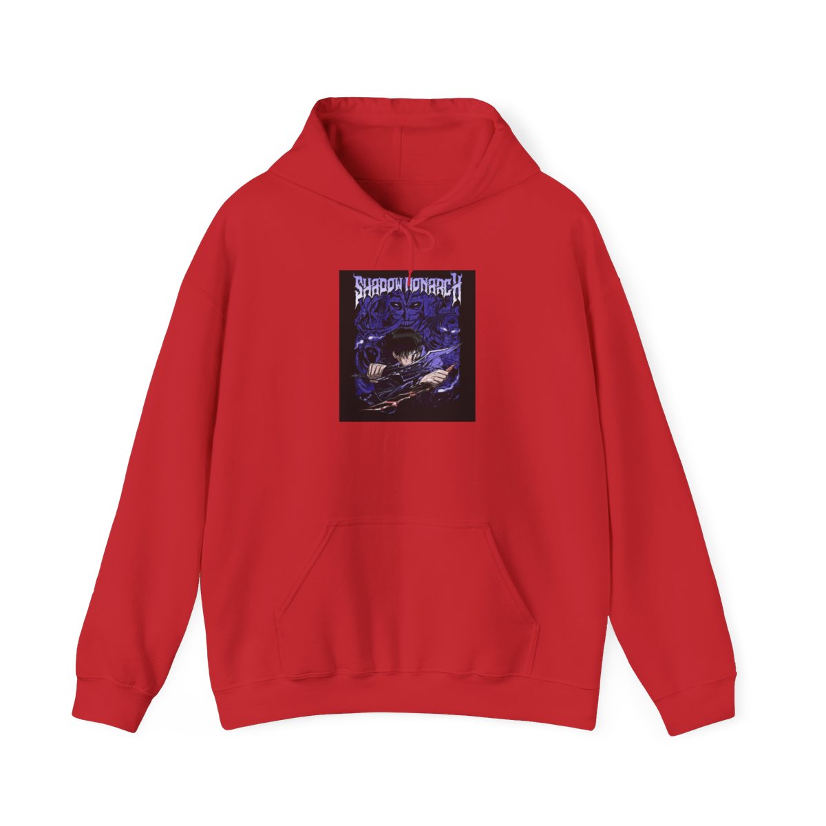 Unisex Heavy Blend JL Anime Hooded Sweatshirt - Solo Leveling Shadow Monarch