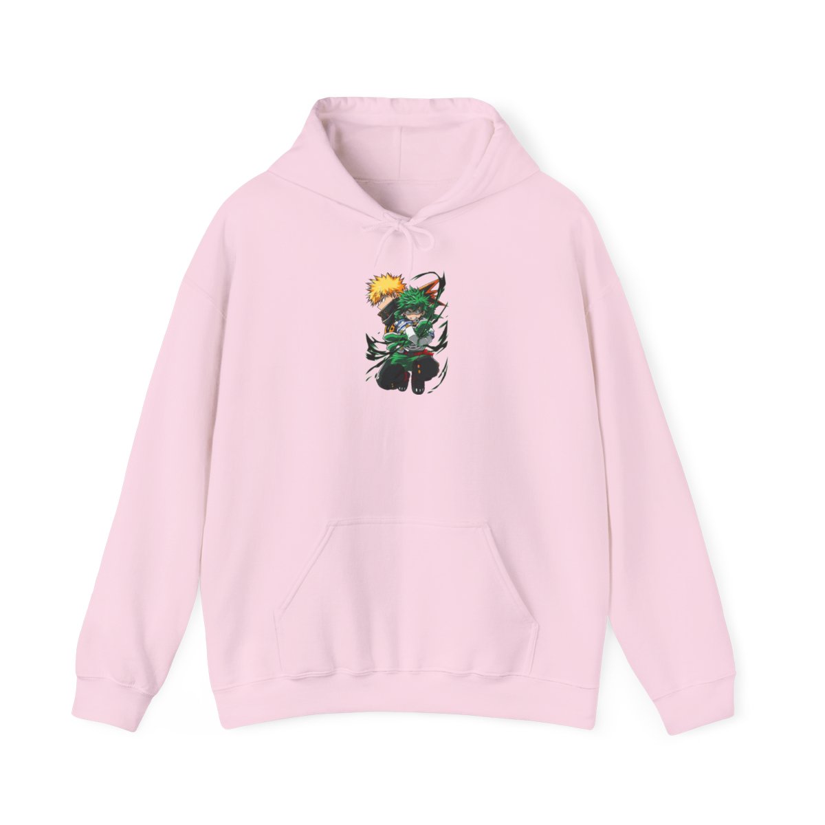 Unisex Heavy Blend JL Anime Hooded Sweatshirt - Midoriya and Bakugo