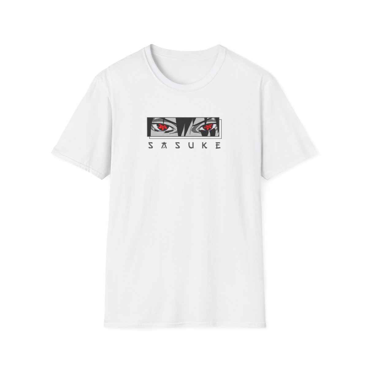 Unisex JL Anime T-Shirt Softstyle Back & Front Printed - Sazuke Uchiha