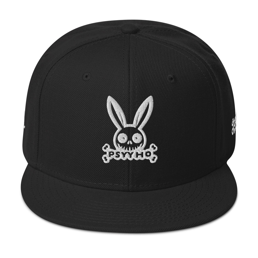 Official Psyyho Bunniton Snapback Hat - Flat Bill - High-Profile