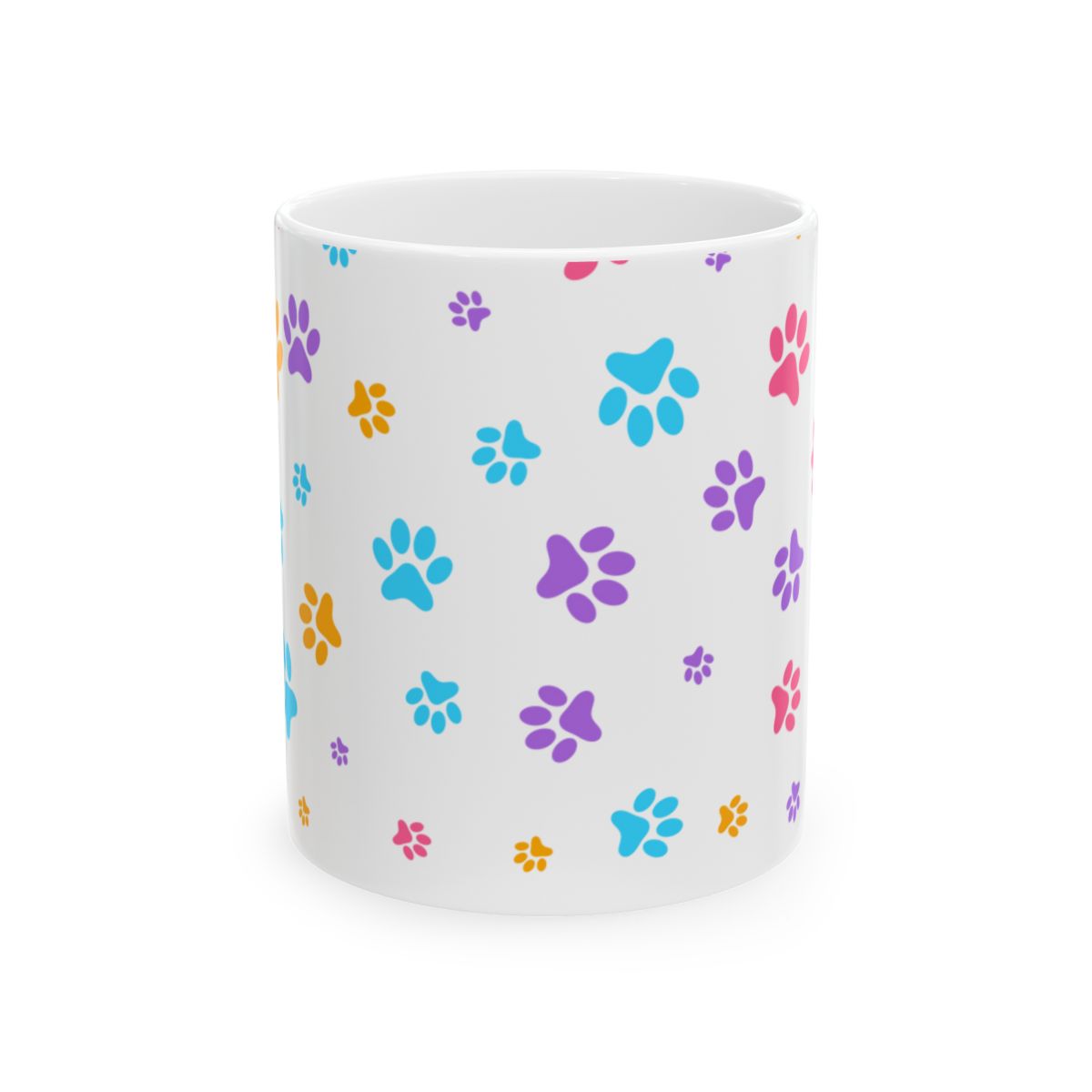 Colorful Paw-fect Harmony Cat/Dog Ceramic Mug 11oz