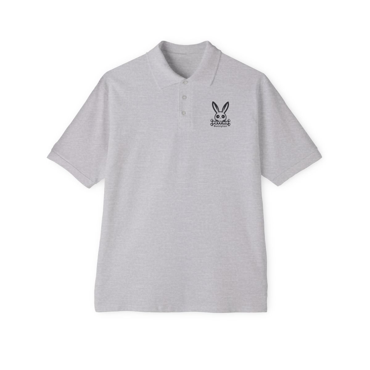 Men's Piqué Polo  PSYYHO BUNNYTON Black Original Logo