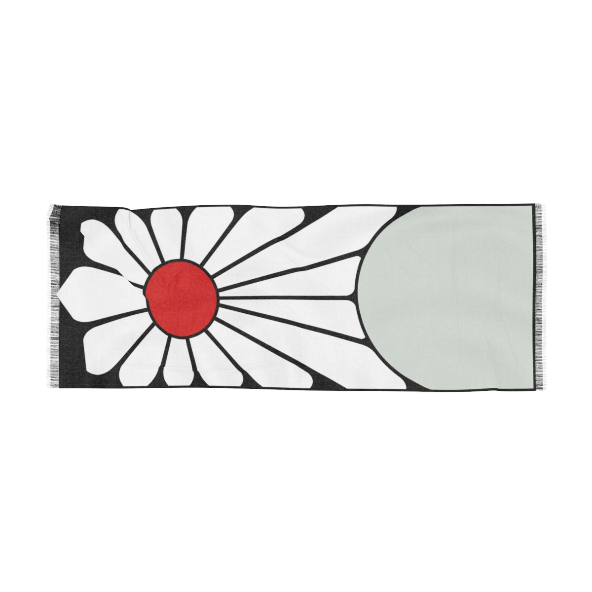 Lightweight Anime Scarf Vibrant Japanese-Inspired Design Soft, Semi-Translucent, Perfect for Conventions & Everyday Hanafuda Style