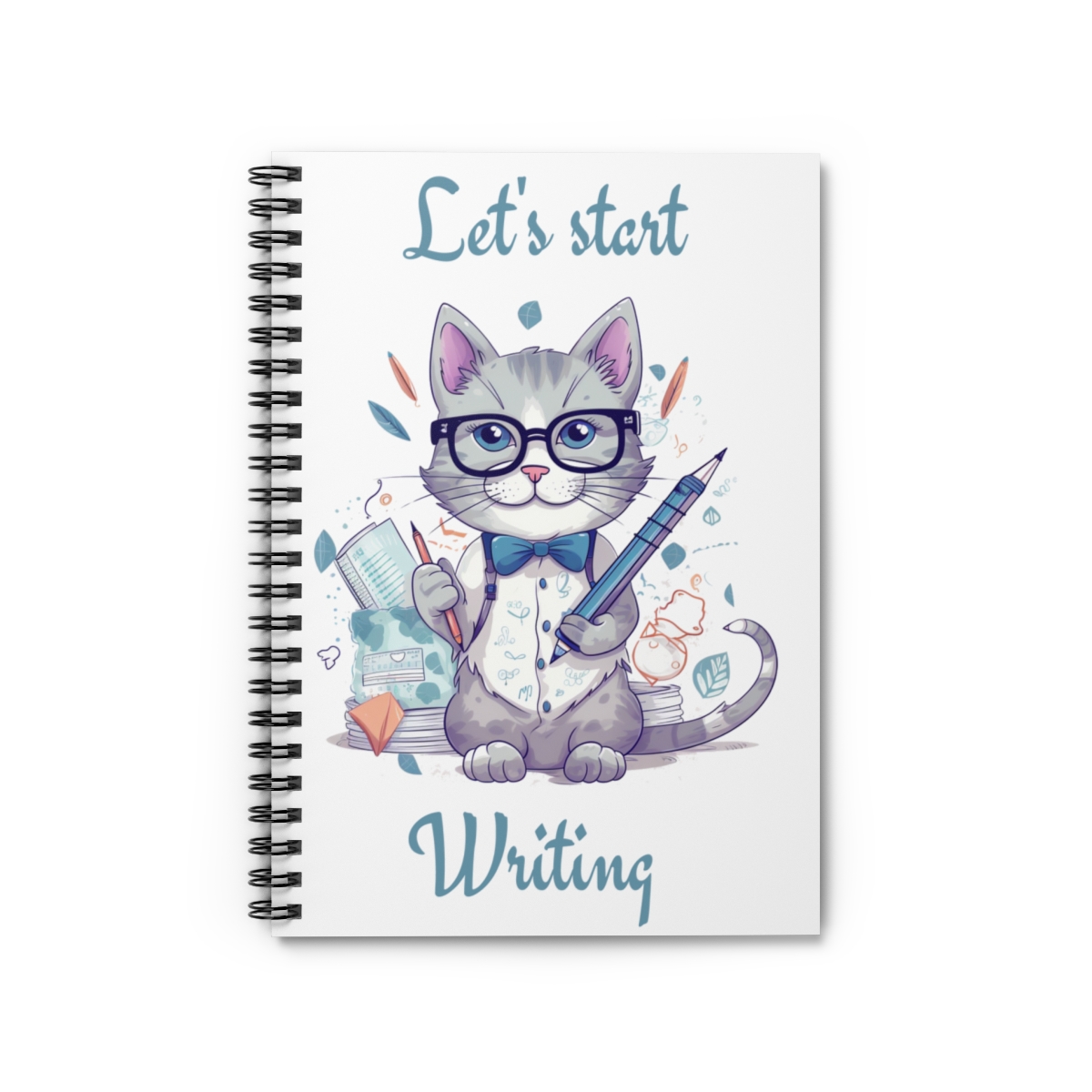 Smart Kitty Spiral Notebook - Ruled Line, Cat Lovers Notebook