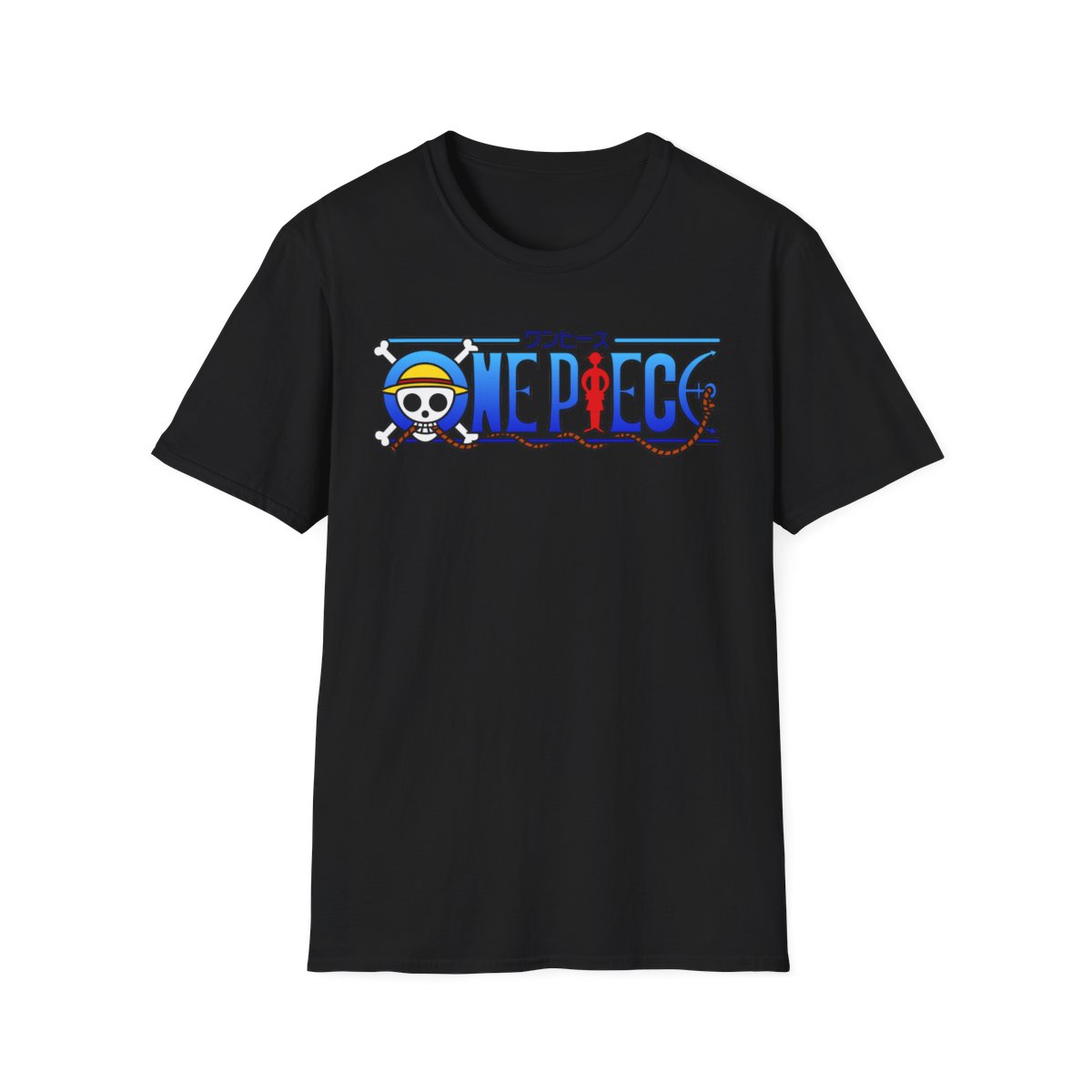 Unisex JL Anime T-Shirt Softstyle - One Piece Front and Back Printed