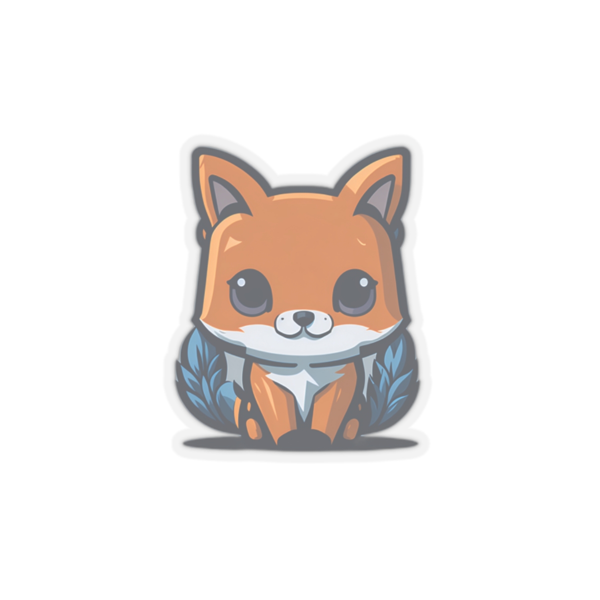 Kiss-Cut Stickers, cute litter red fox stickers, aesthetic stickers, trendy