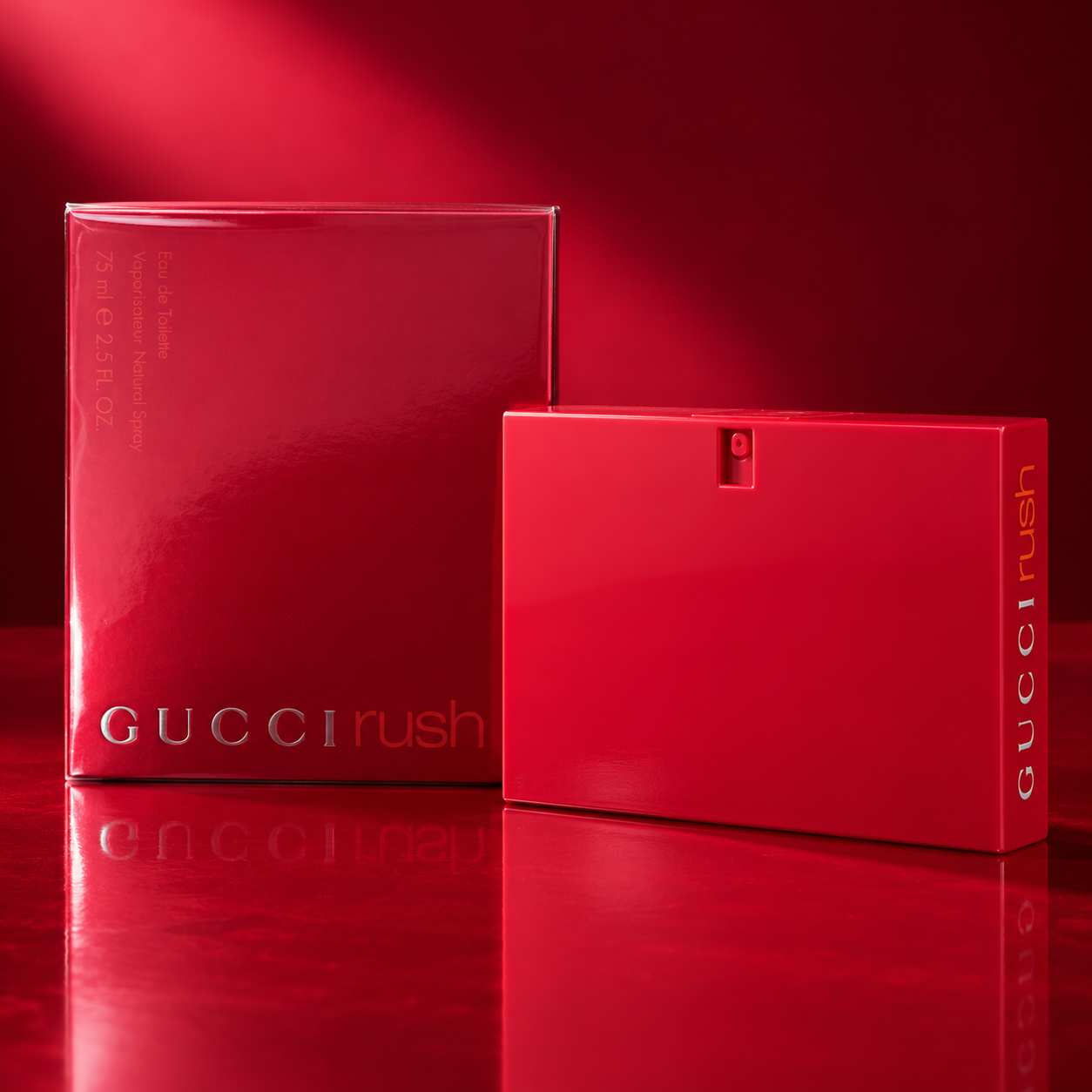 Gucci Rush 75 ml red bottle and matching red box