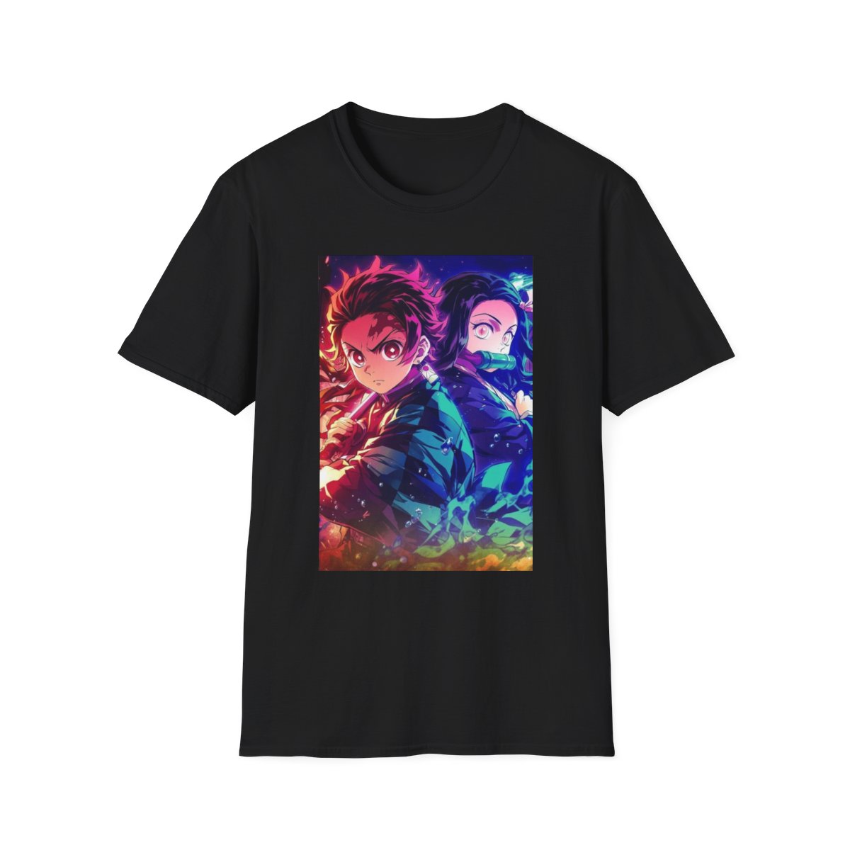 Demon Slayer Unisex JL Anime T-Shirt Softstyle - Tanjiro-Nezuko