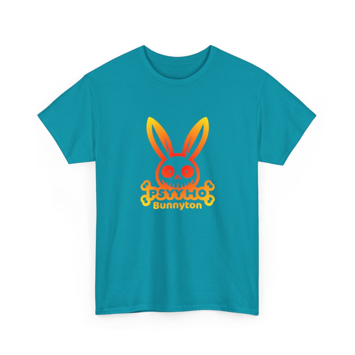 Unisex Heavy Cotton Tee PSHYYHO BUNNYTON Fire Design