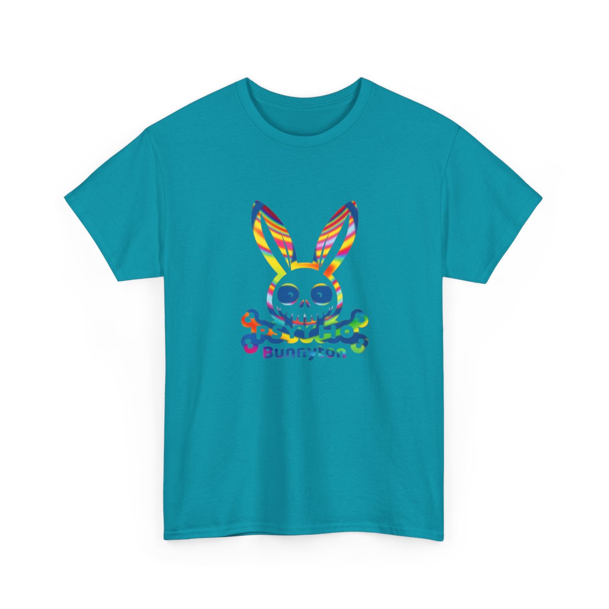 Unisex Heavy Cotton Tee PSHYYHO BUNNYTON Colorful Design