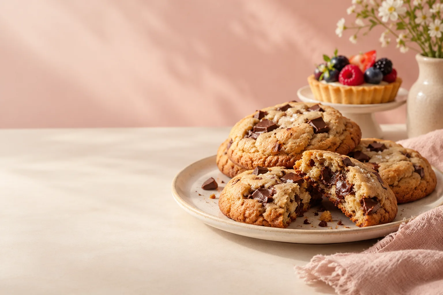 Thick cookies and a dessert