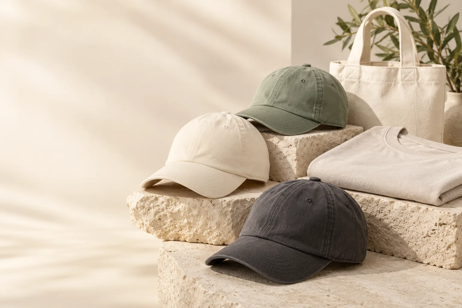 Caps and neutral clothing